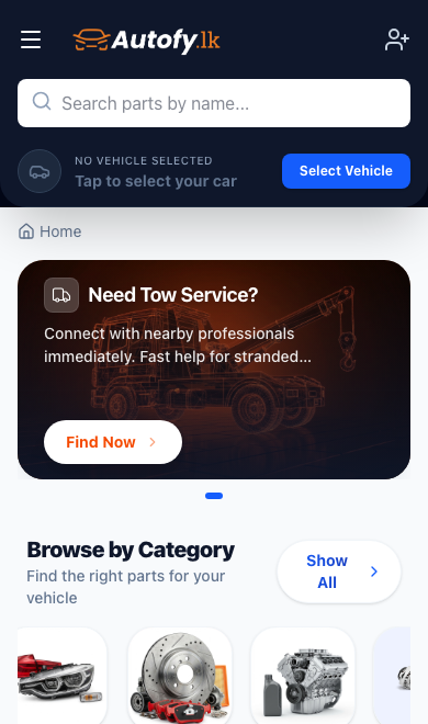 Searching for a part on AutoFy
